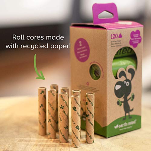 Earth Rated Dog Poop Bags, Guaranteed Leak-proof, Lavender-scented, 8 Rolls, 15 Doggy Bags Per Roll