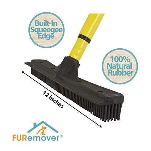 Evriholder FURemover, Pet Hair Removal Broom with Squeegee & Telescoping Handle