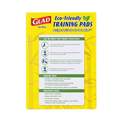 Glad for Pets Earth Friendly Bamboo Training Pads | Eco Friendly Puppy Pads for All Dogs (85 count)