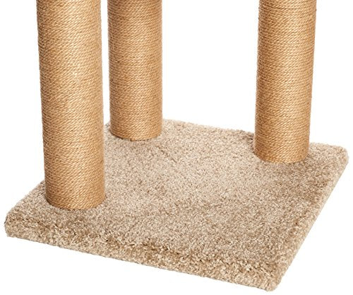 Medium Cat Condo Activity Tree Tower with Scratching Post Toy (16 x 16 x 31 Inches)