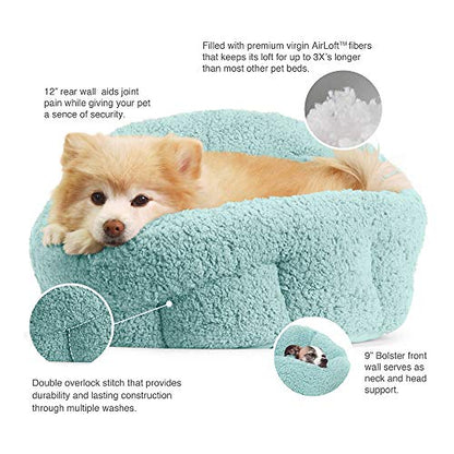 Deep Dish Cuddler (20x20x12") - Self-Warming Cat and Dog Bed, Teal
