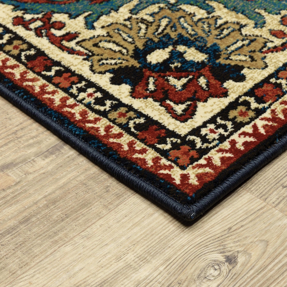Ankara is a collection of immaculately-patterned and richly-colored, dense, polypropylene-pile area rugs. They are power-loomed with a cross-weaving technique, which offers unique depth of color and the vintage appeal of a hand-knotted piece. The jewel tone shades of sapphire and ruby are perfection in the historically rich, Persian-influenced designs.