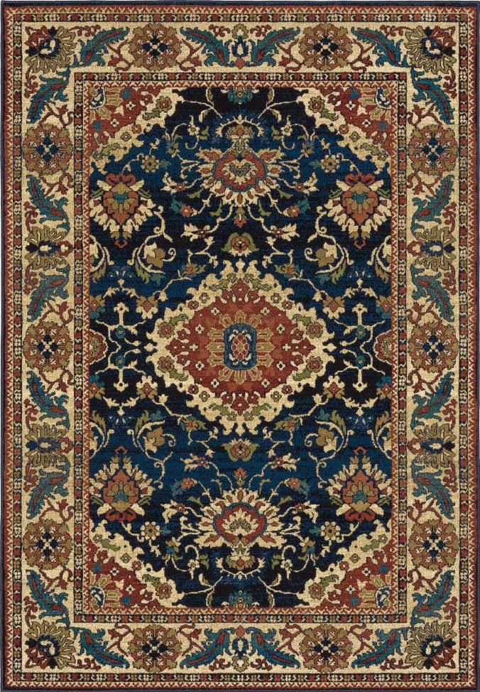 Ankara is a collection of immaculately-patterned and richly-colored, dense, polypropylene-pile area rugs. They are power-loomed with a cross-weaving technique, which offers unique depth of color and the vintage appeal of a hand-knotted piece. The jewel tone shades of sapphire and ruby are perfection in the historically rich, Persian-influenced designs.